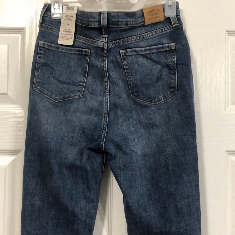 Junior Size 18 Signature Levi Strauss Super Skinny Jeans - Picture 9 of 12